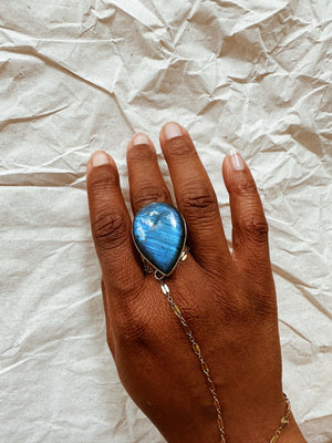 Labradorite Aura Ring