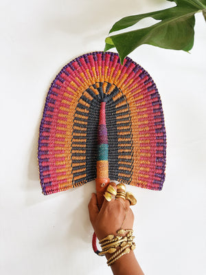 Savanna Wicker Fan // Multicolor #3