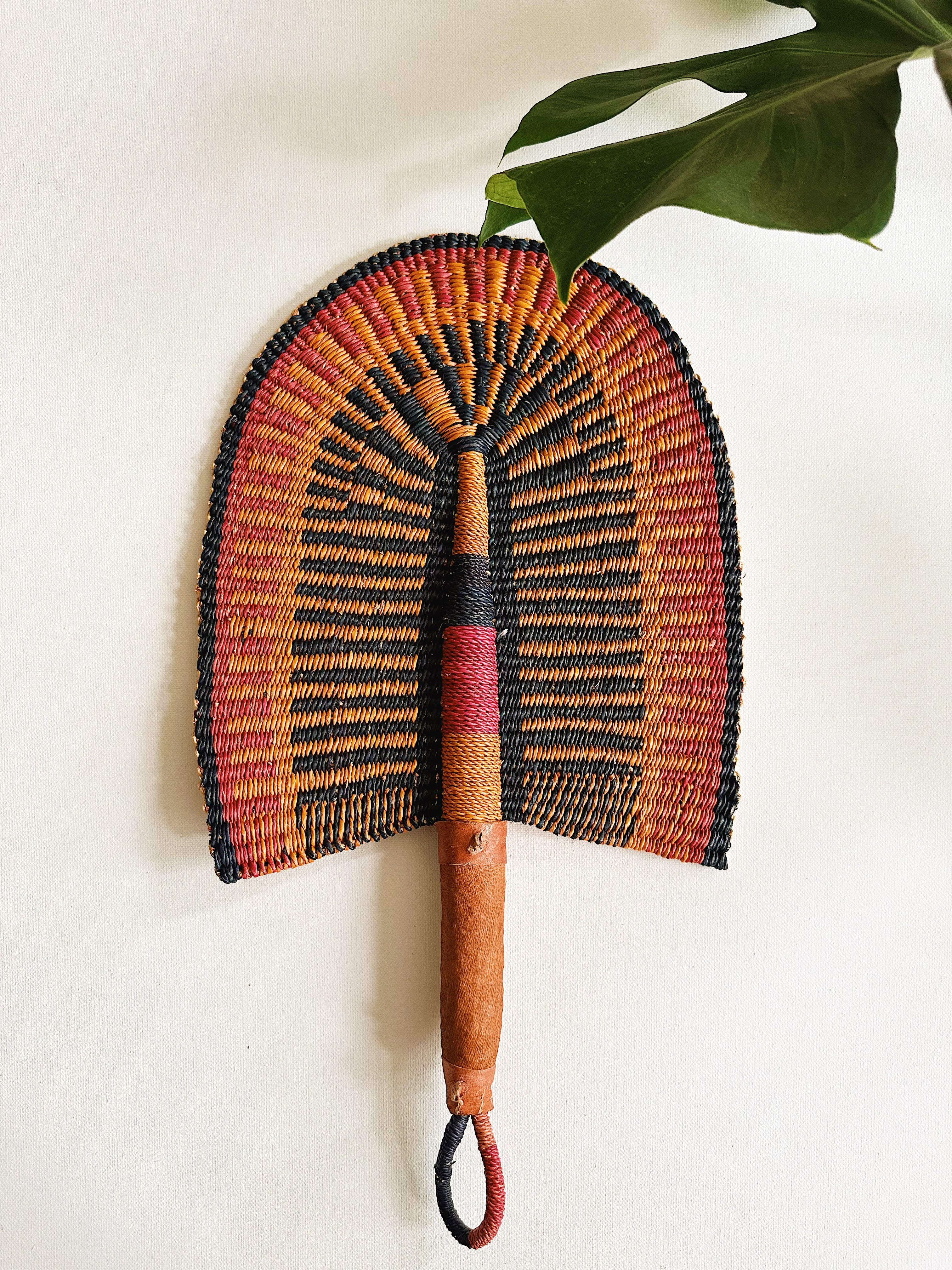 Savanna Wicker Hand Fan // Multicolor #4