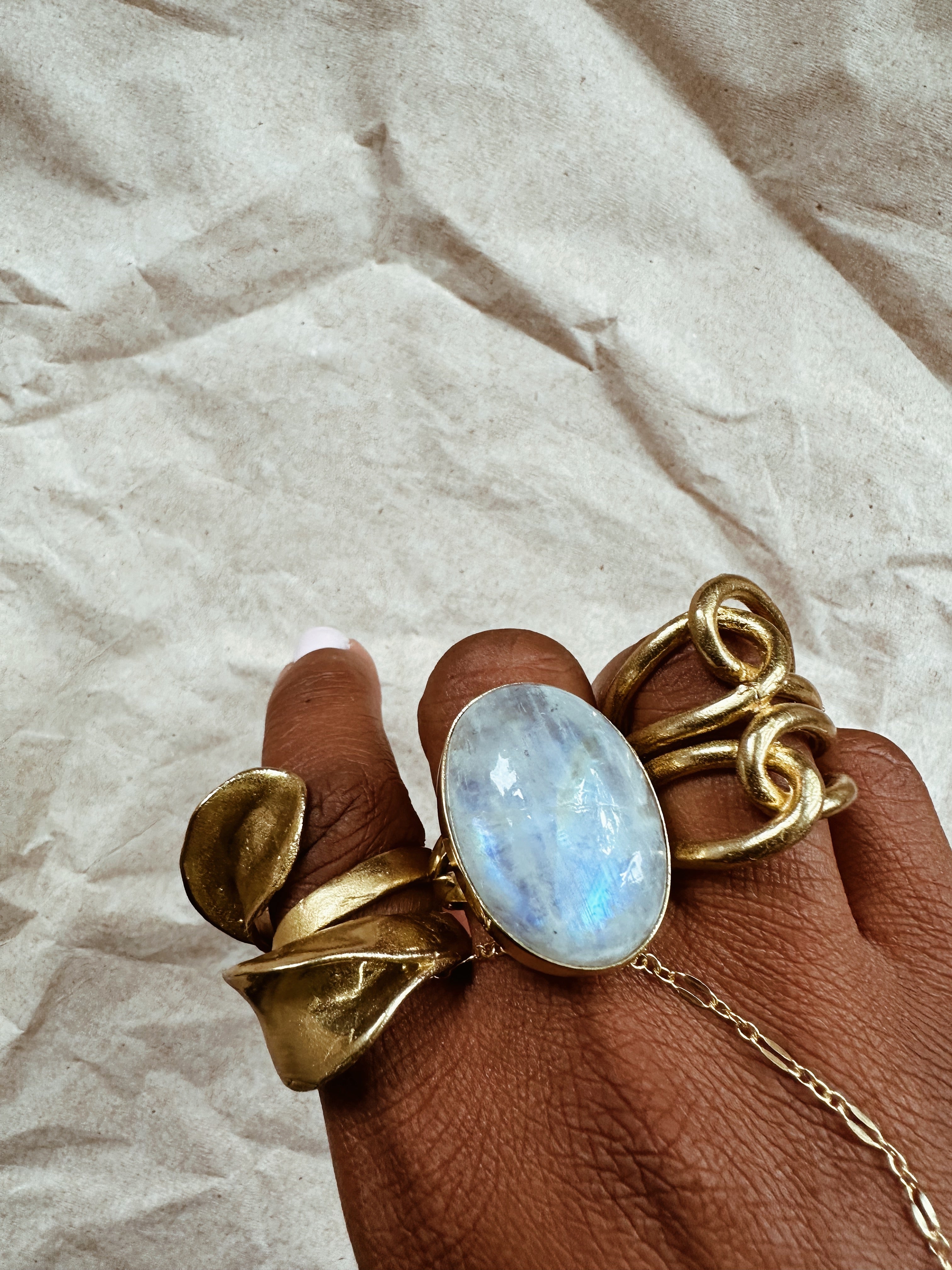 Moonstone Aura Ring