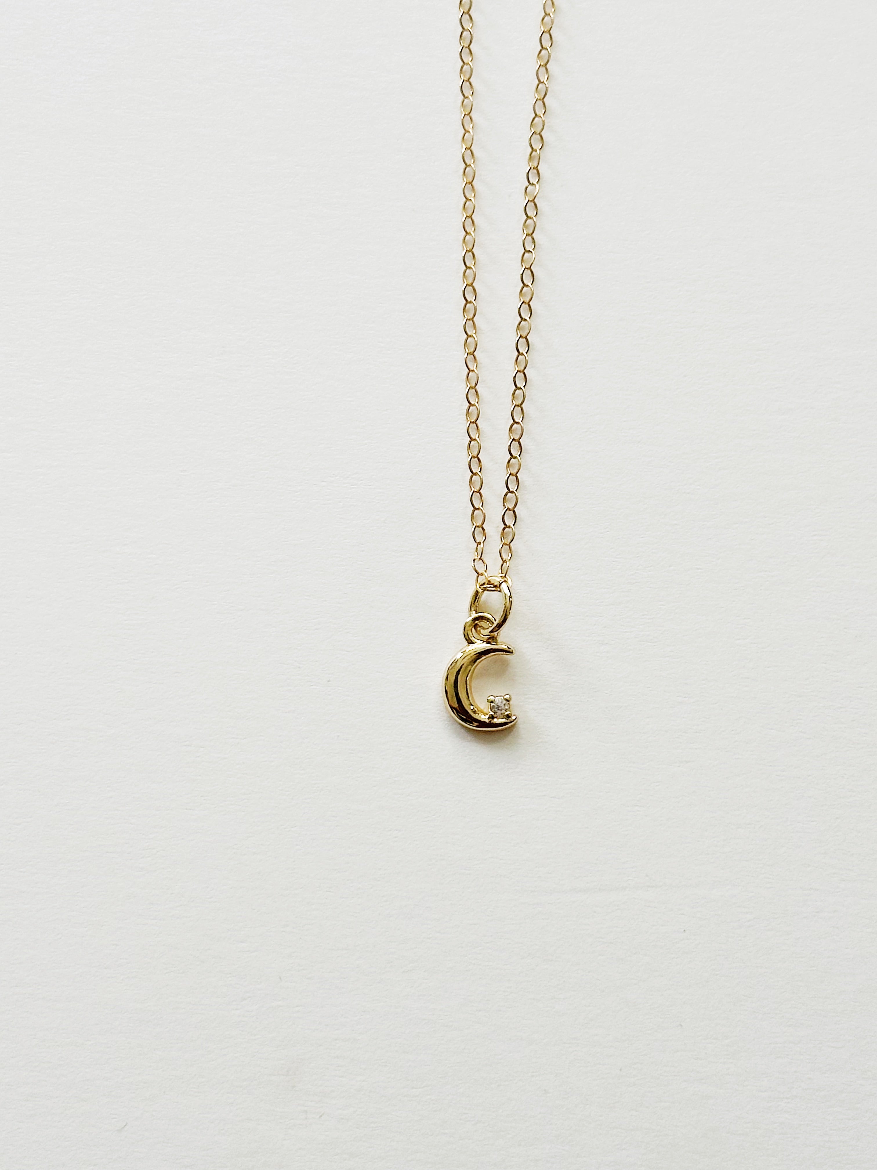 Tiny Moon Necklace