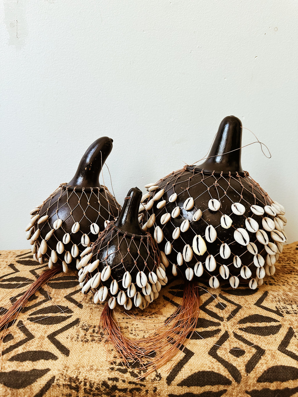 Black Shekere Cowrie Shell Rattle