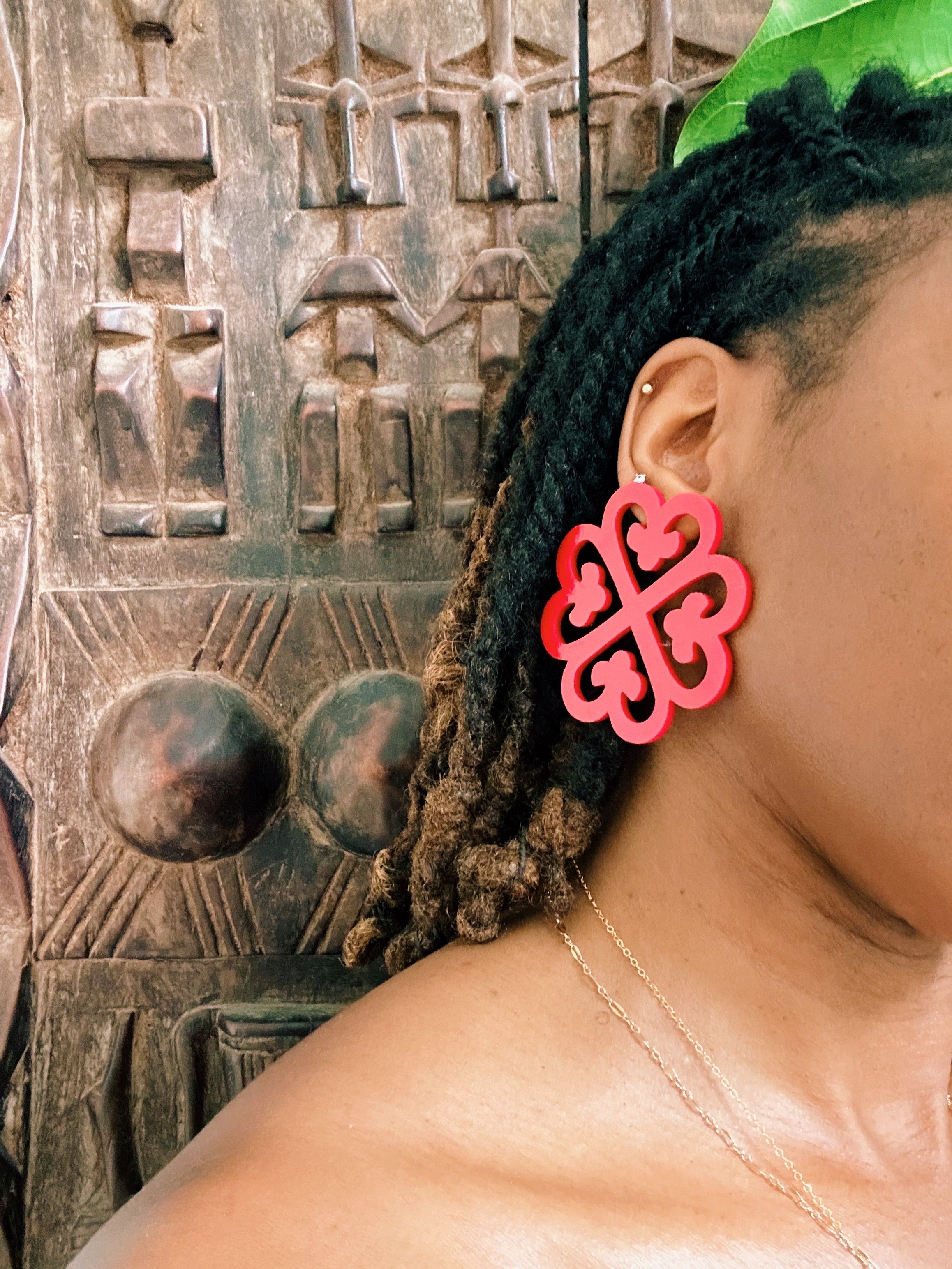 Nyame Dua Adinkra Earrings