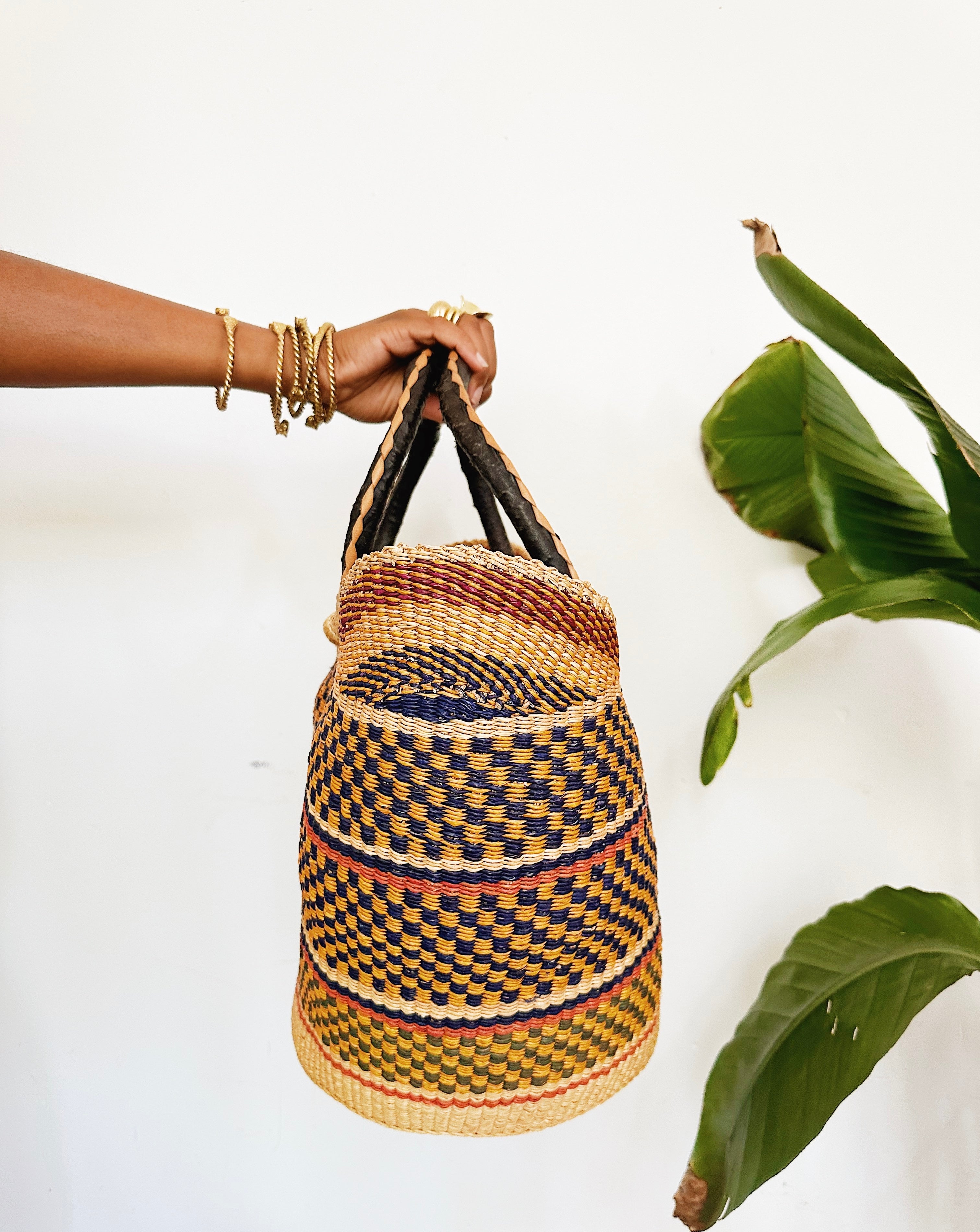 Woven African Market Tote // Multicolor