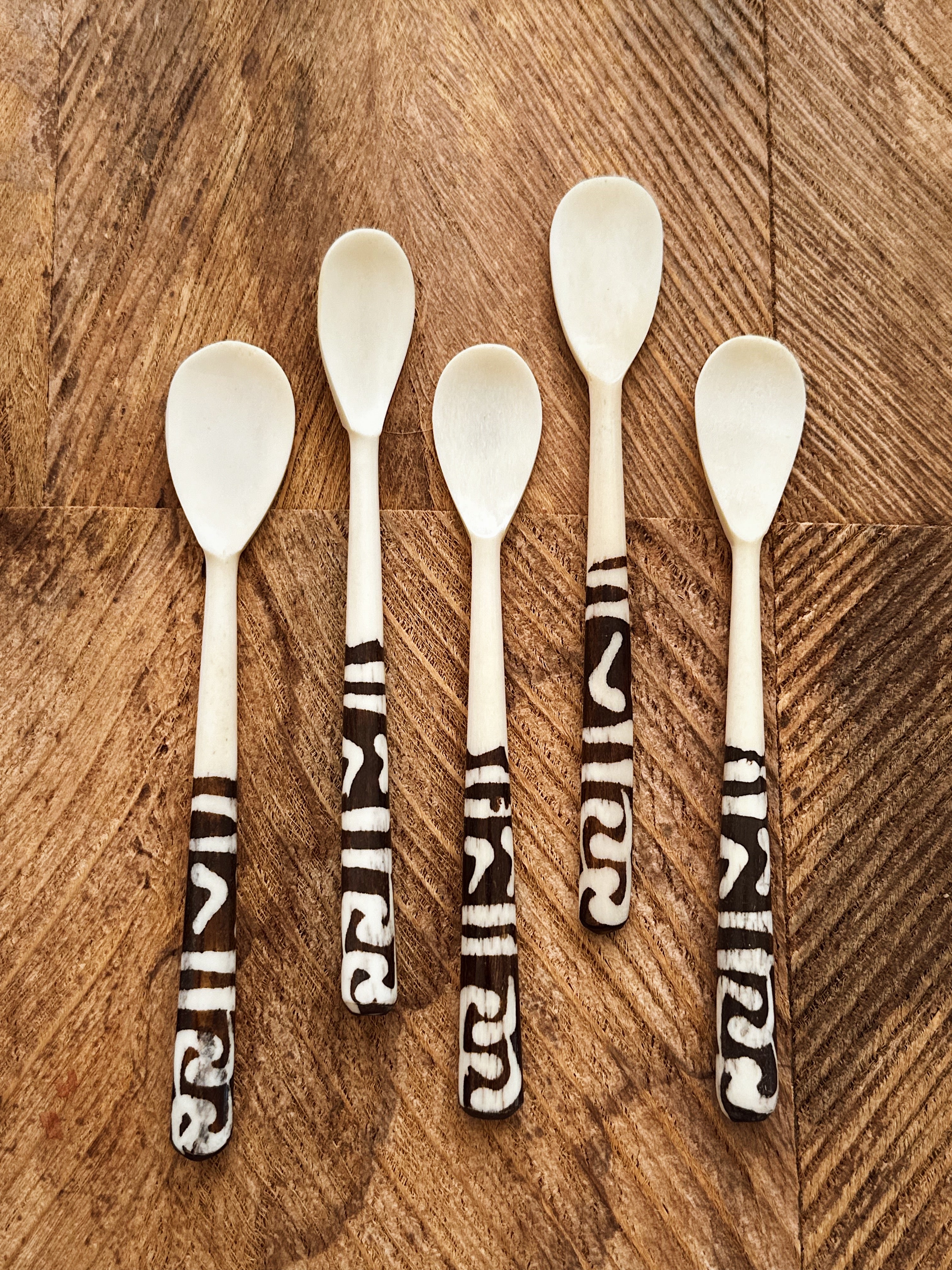 Batik Bone Sugar Spoons