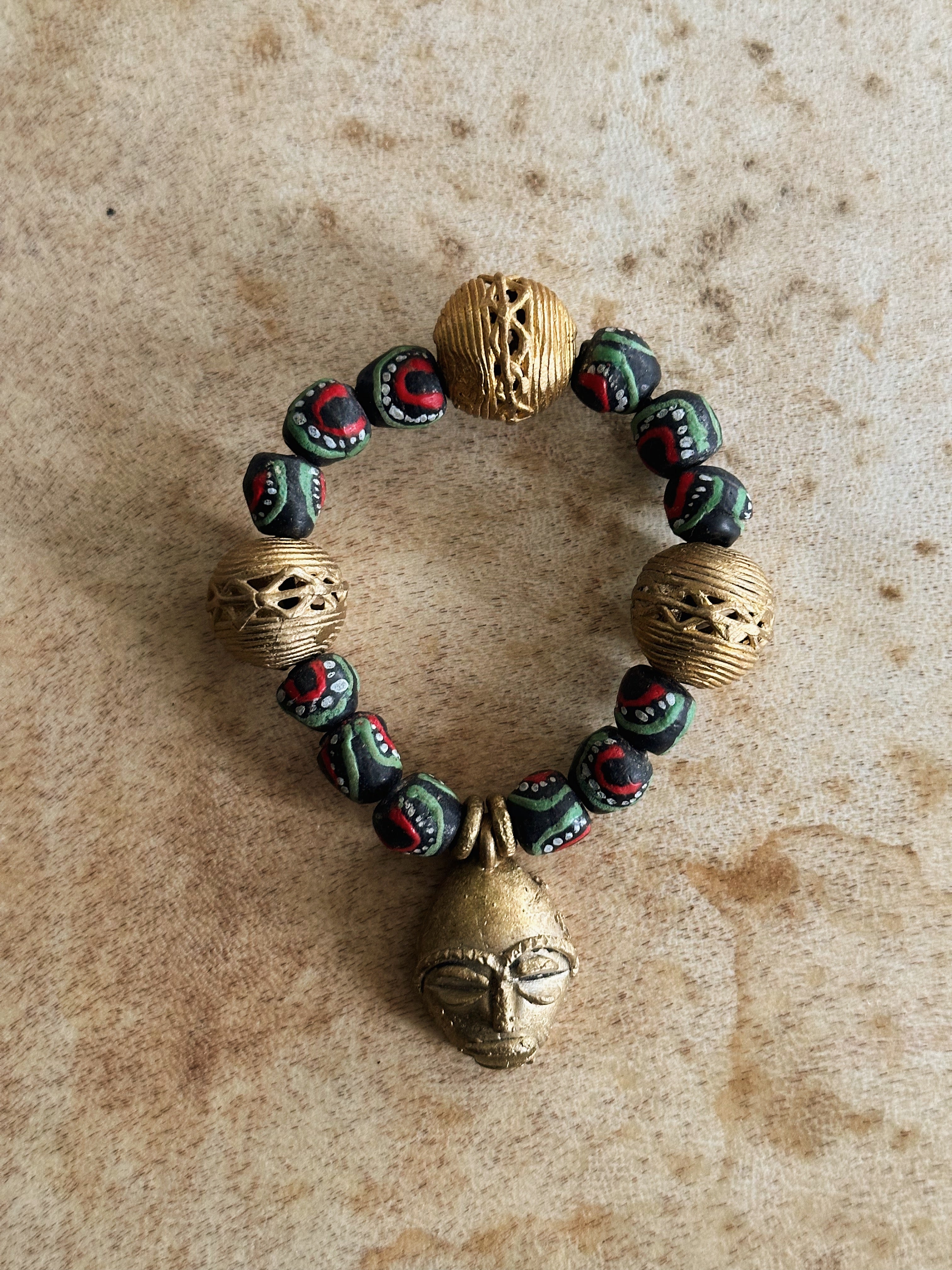 Accra African Mask Bracelet