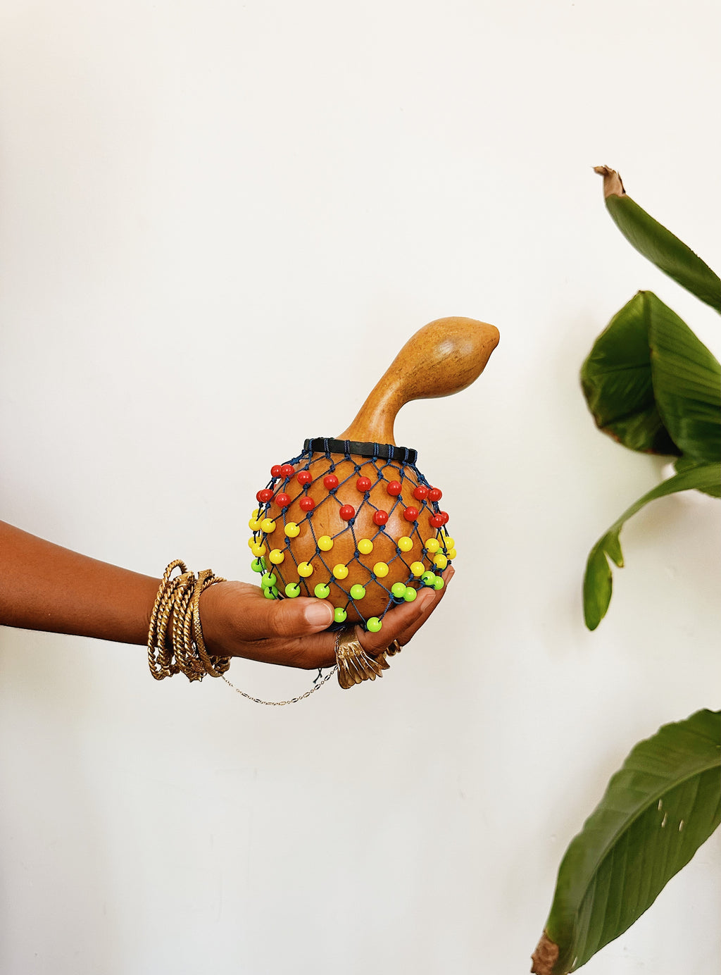 Small Shekere Beaded Rattle #2