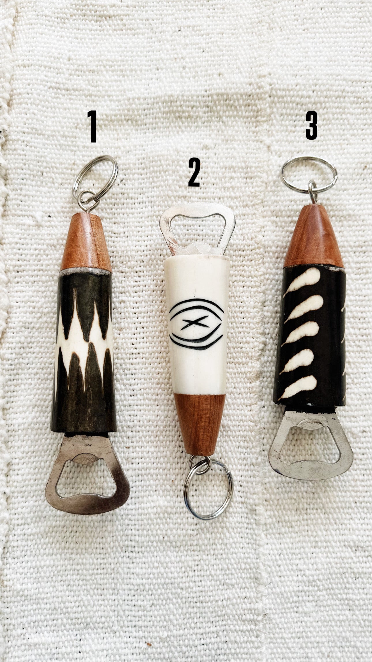 Batik Bottle Opener Keychain