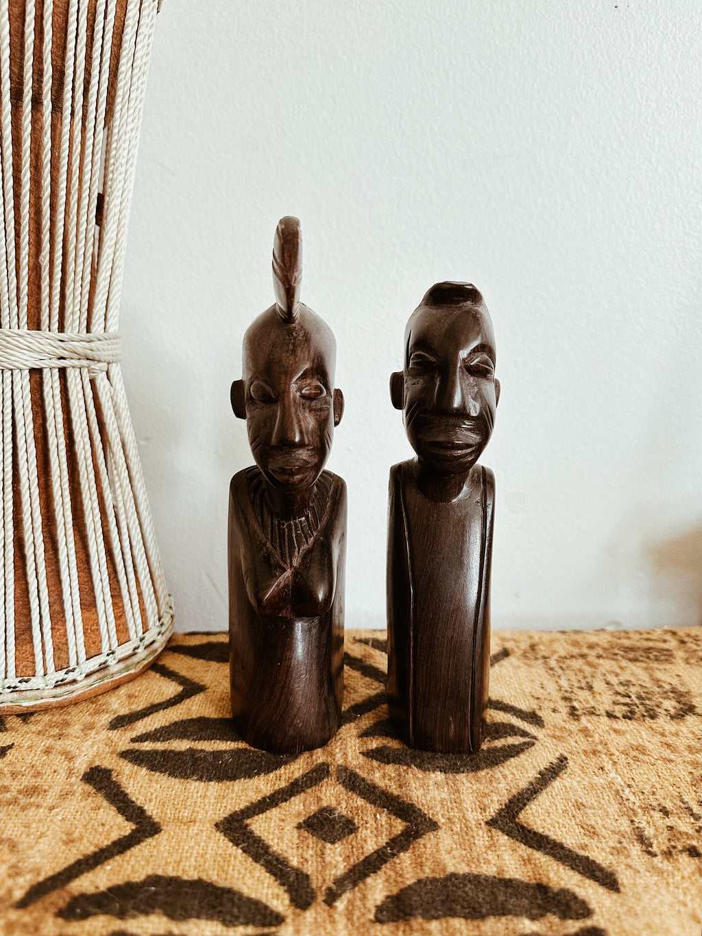Small Vintage African Couple Statue