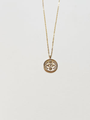 Evil Eye Medallion Necklace