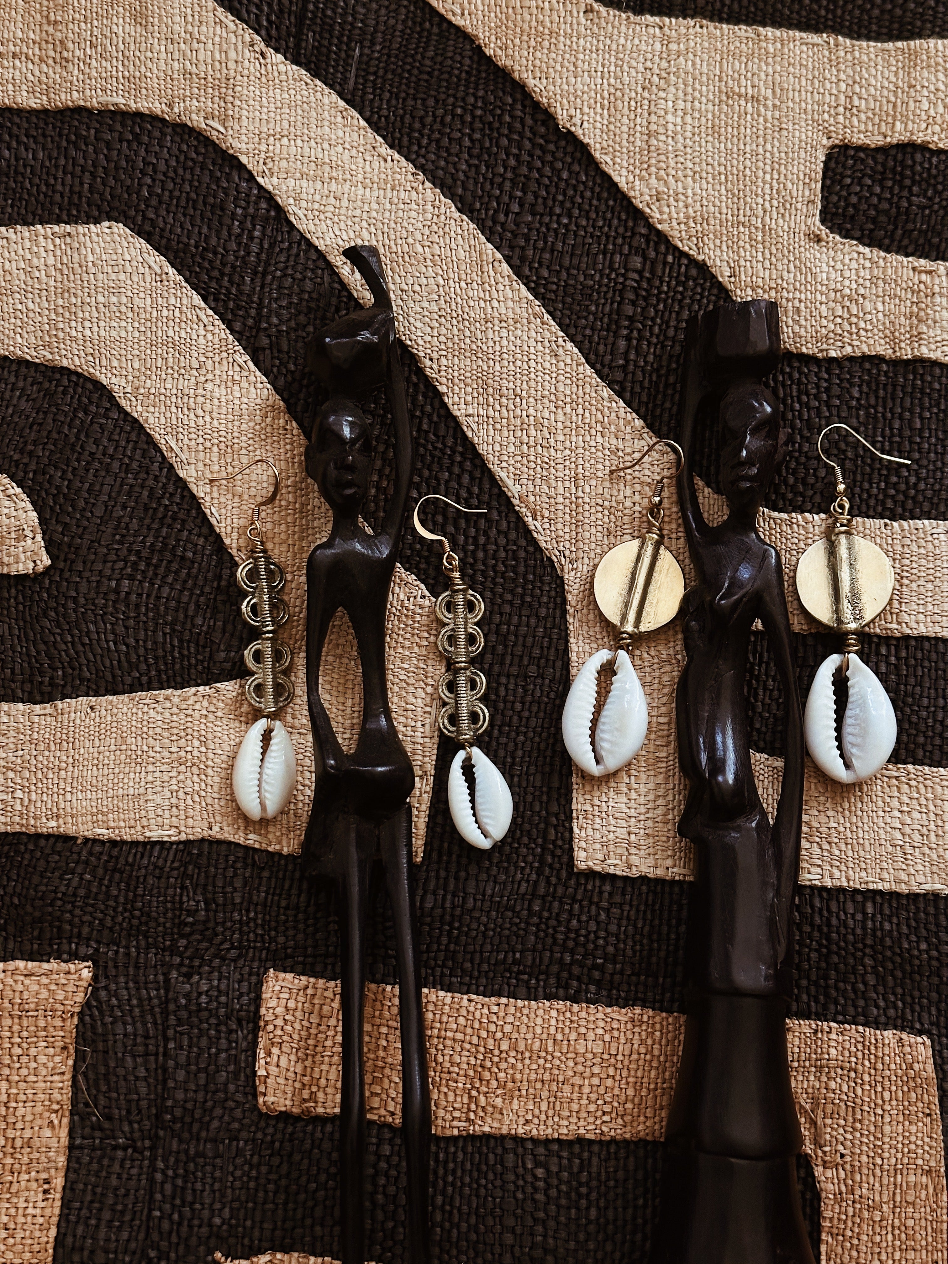 Moneta Cowrie Shell Earrings