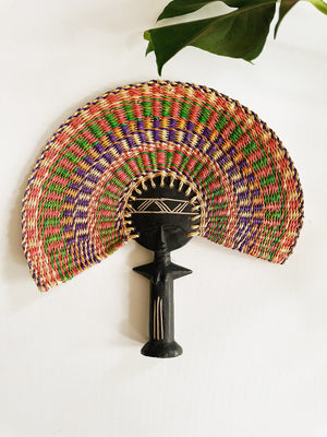 Ashanti Fertility Doll Fan // Multicolor