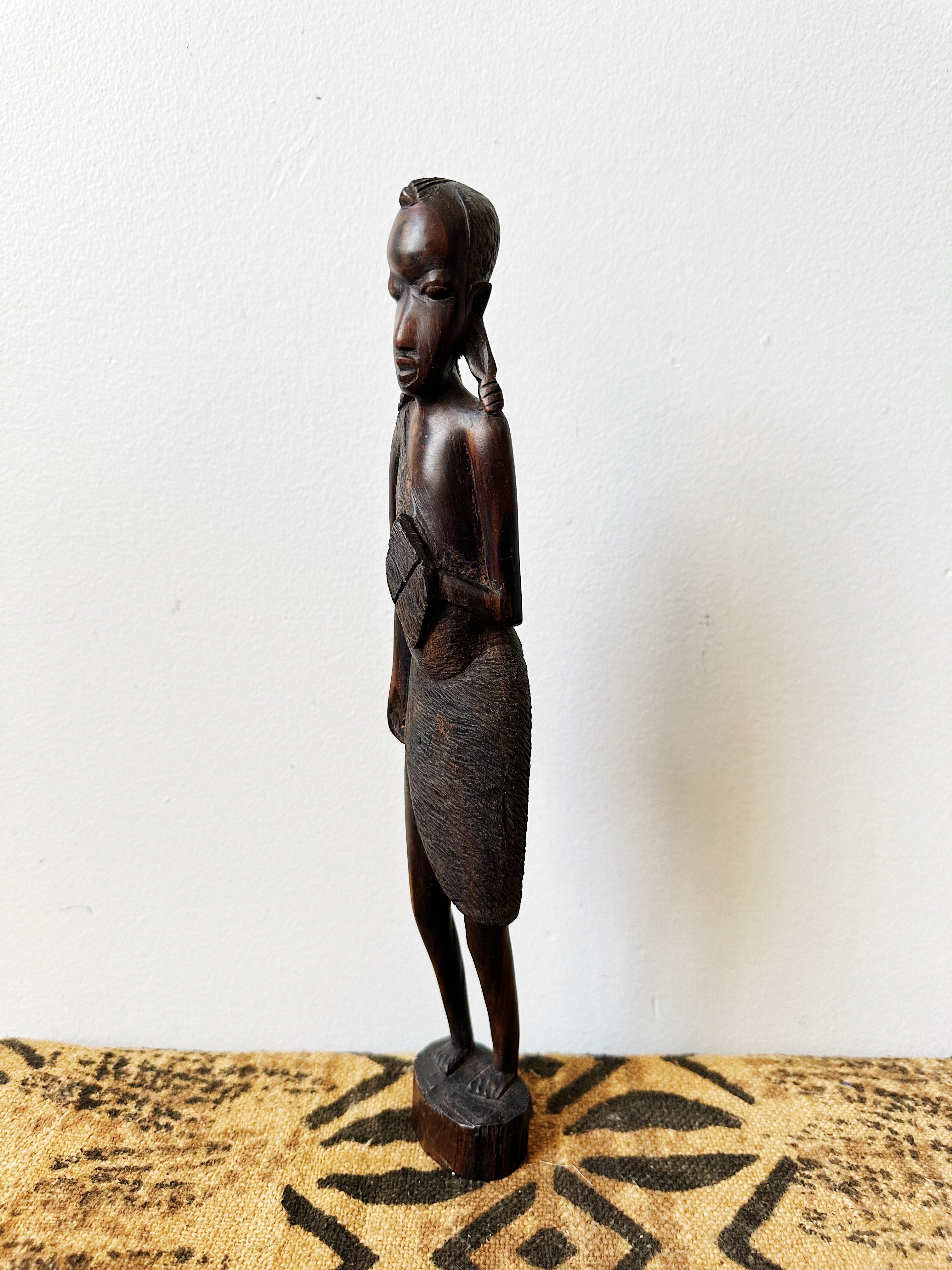 Vintage African Maasai Man Statue