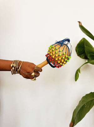 Small Shekere Beaded Rattle #3