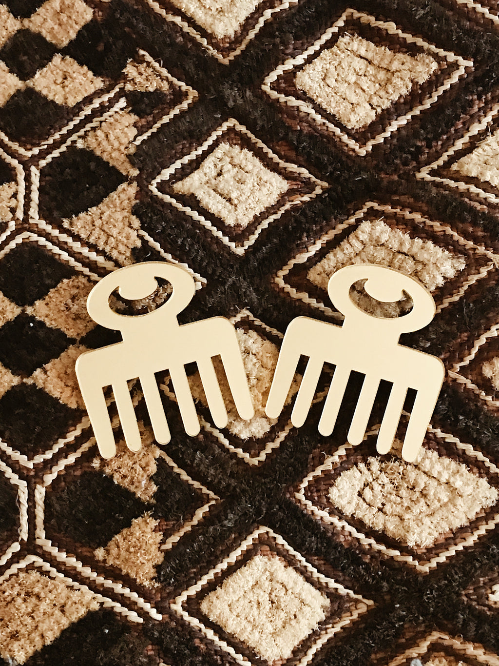 Duafe Comb Adinkra Earrings