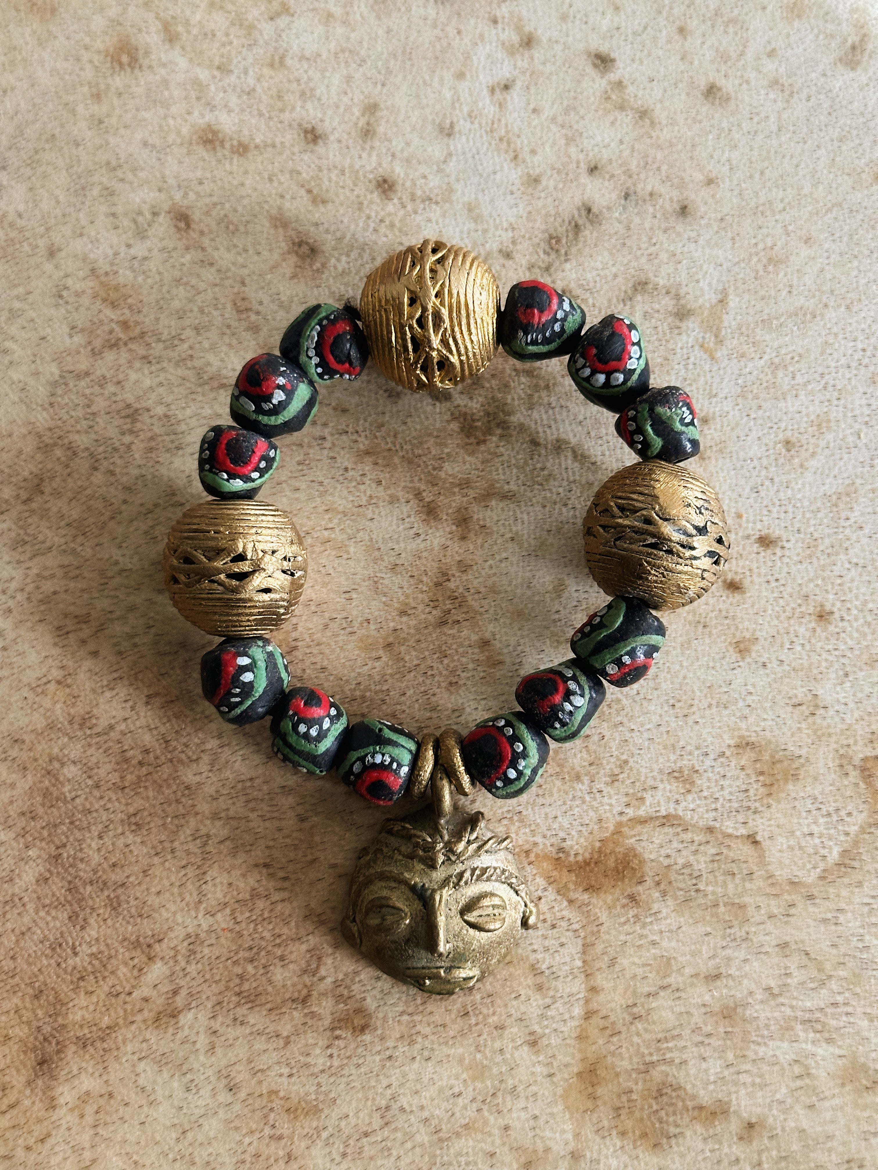 Accra African Mask Bracelet