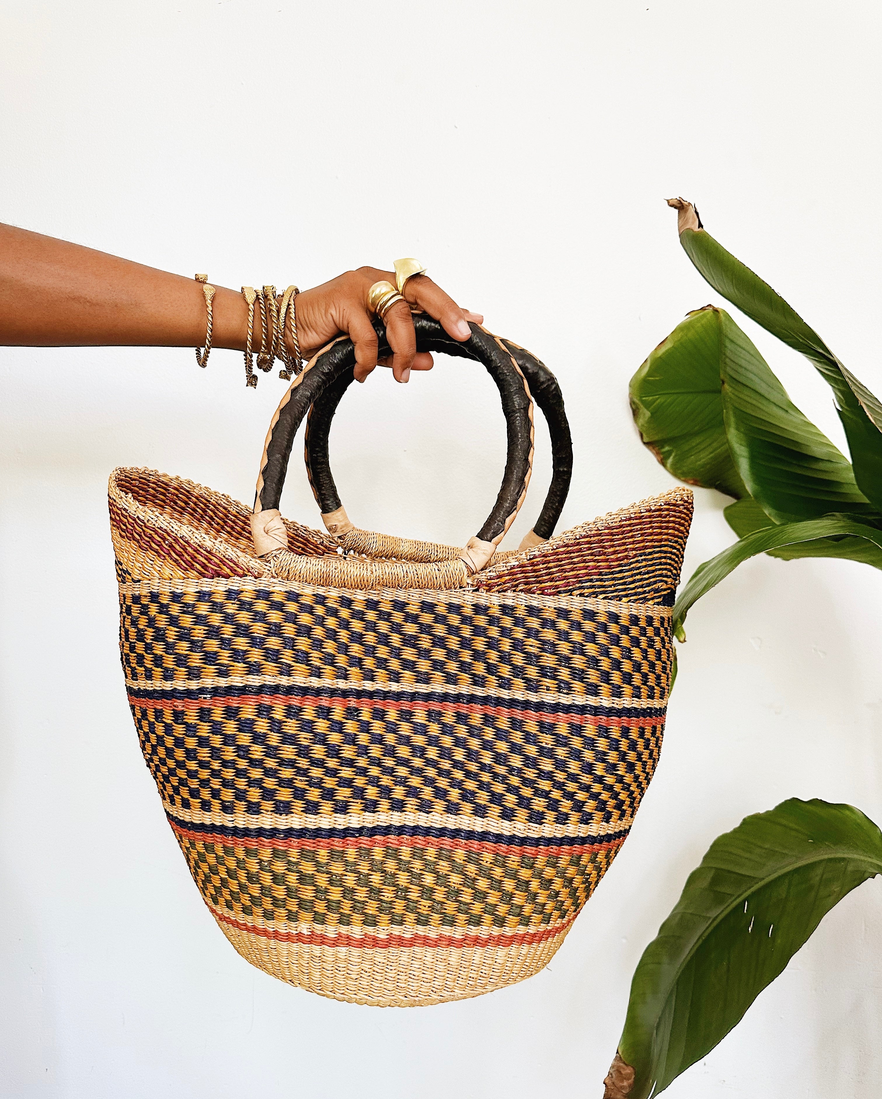 Woven African Market Tote // Multicolor