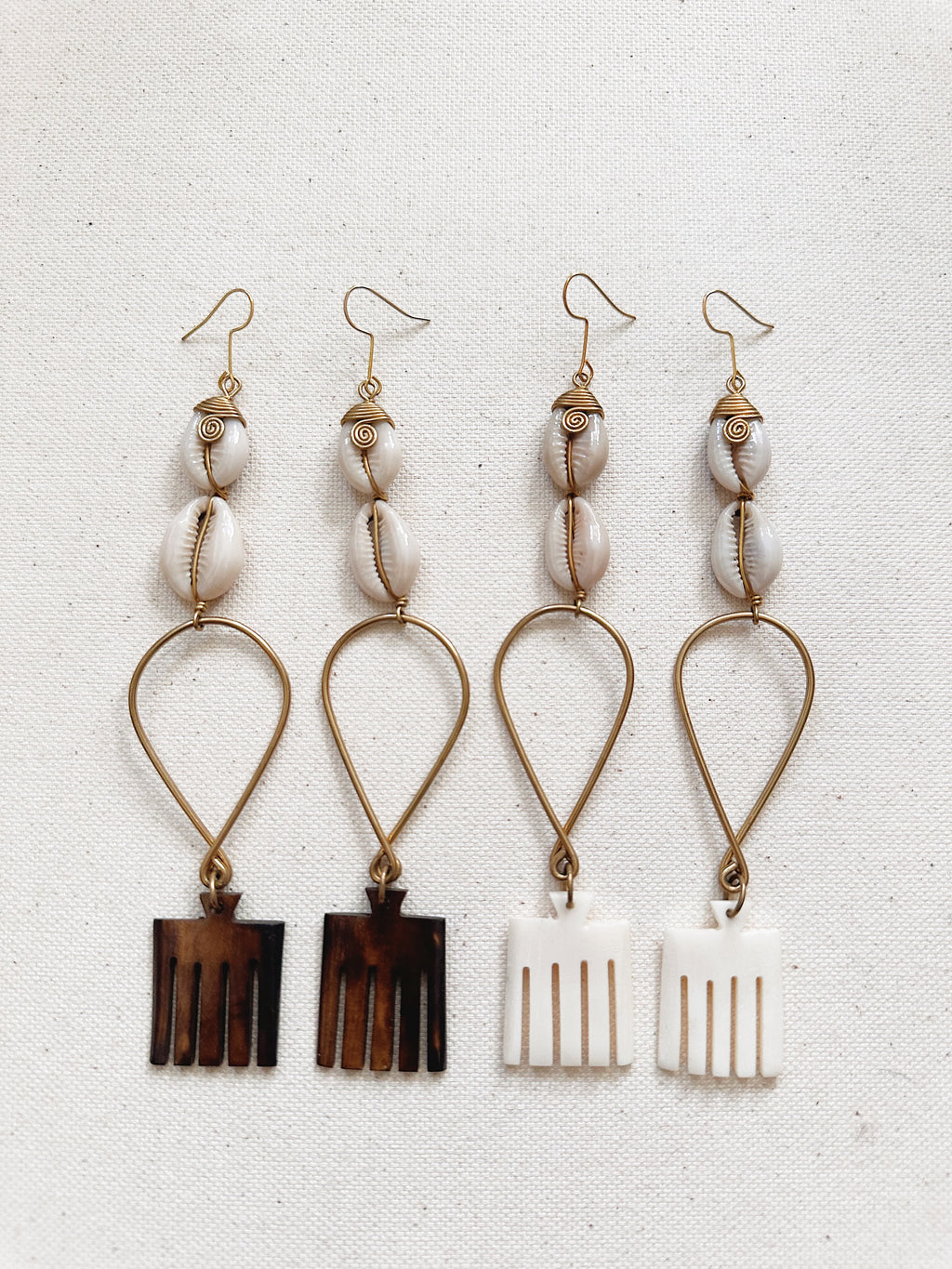 Duafe Comb Shoulder Dusters Earrings