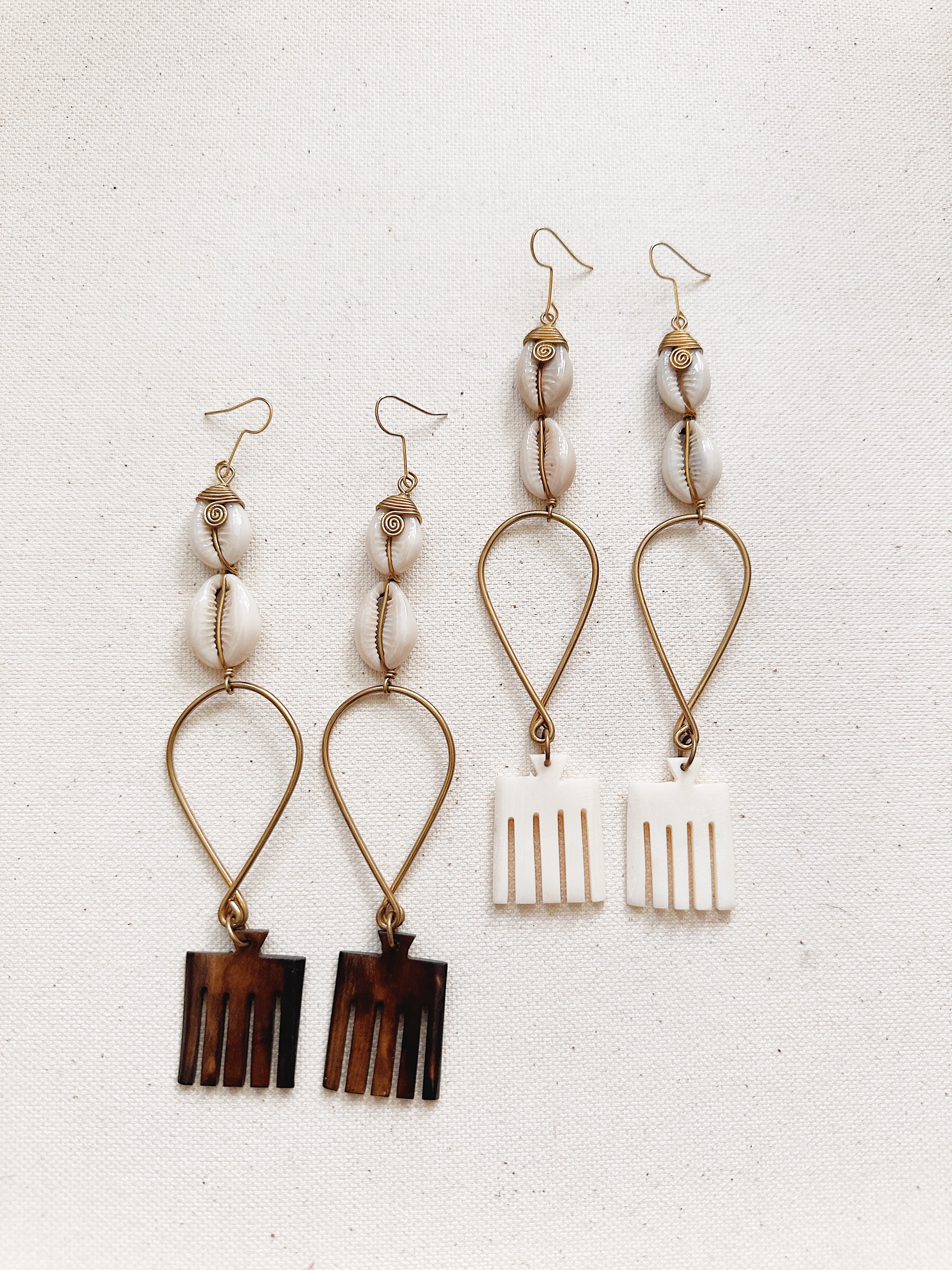 Duafe Comb Shoulder Dusters Earrings