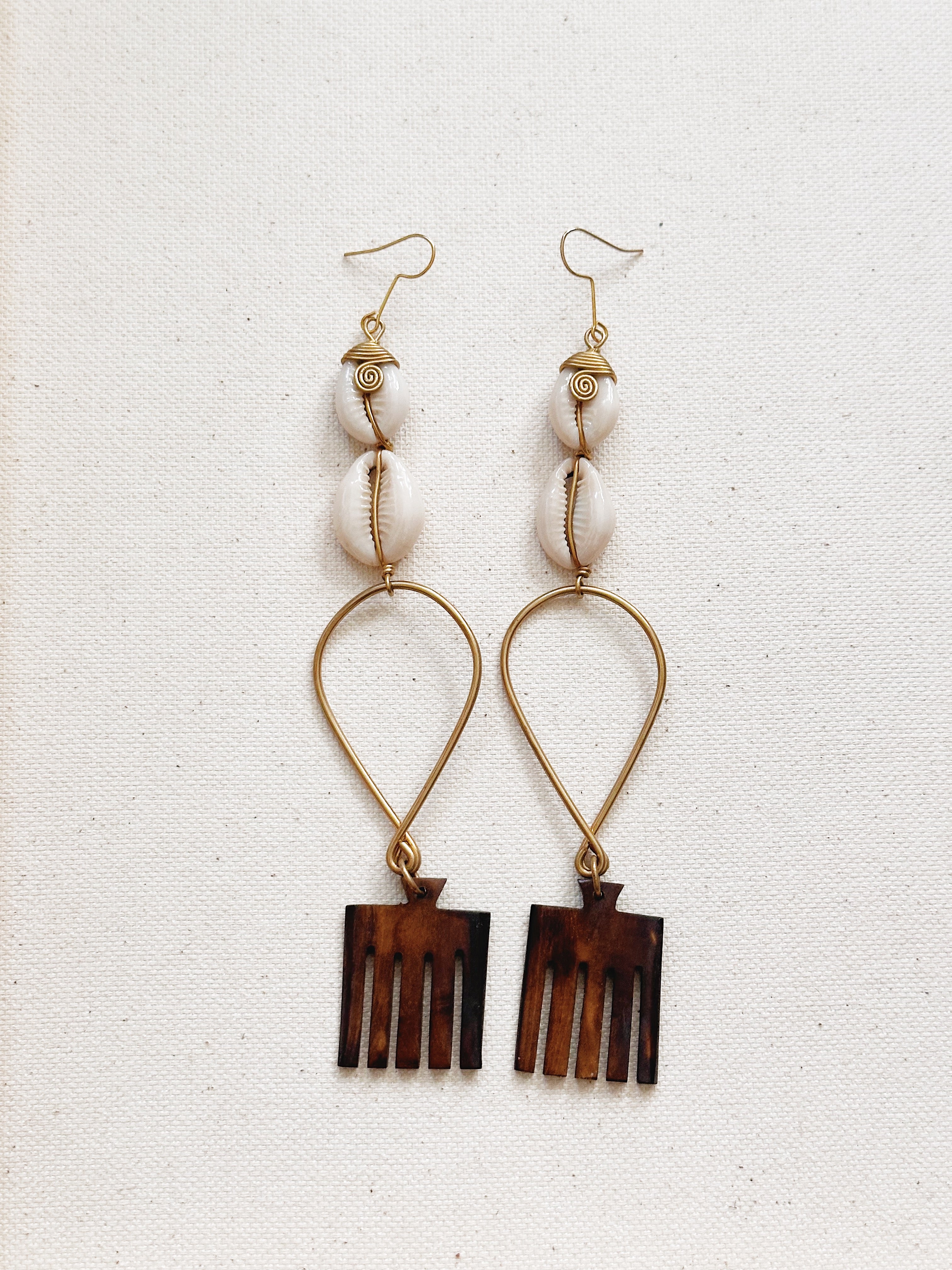 Duafe Comb Shoulder Dusters Earrings