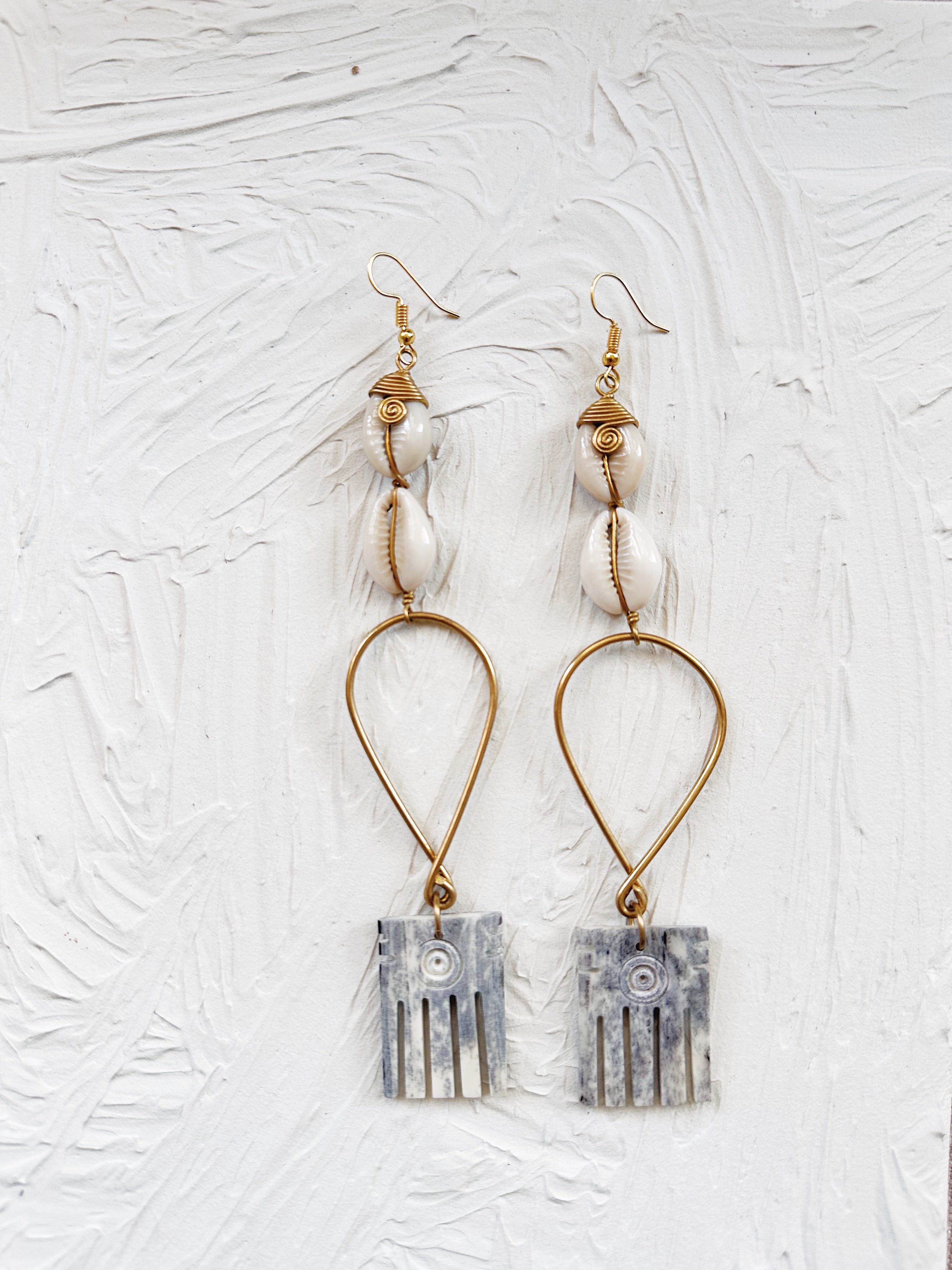 Duafe Comb Shoulder Dusters Earrings