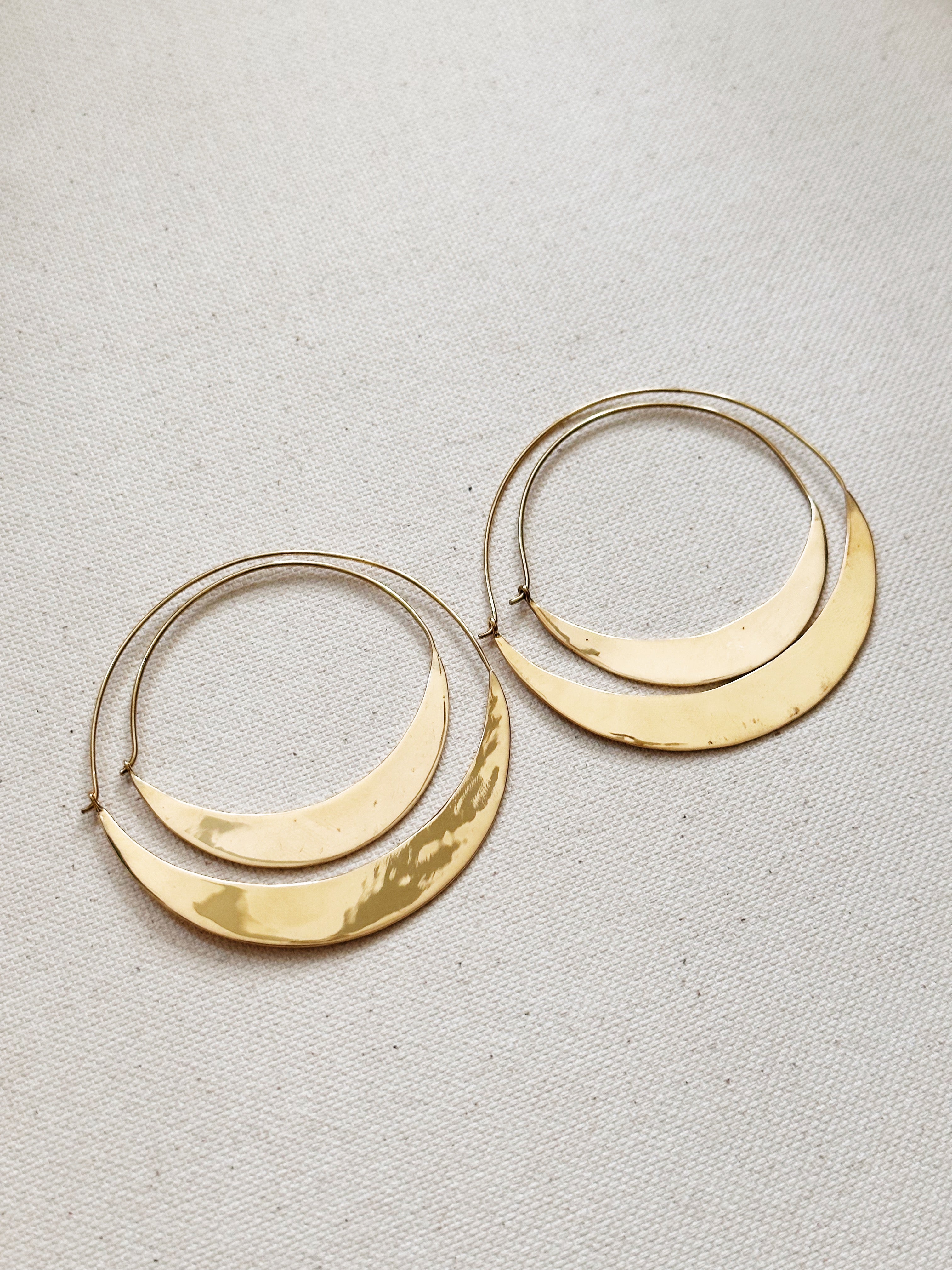 Crescent Hoop Earrings