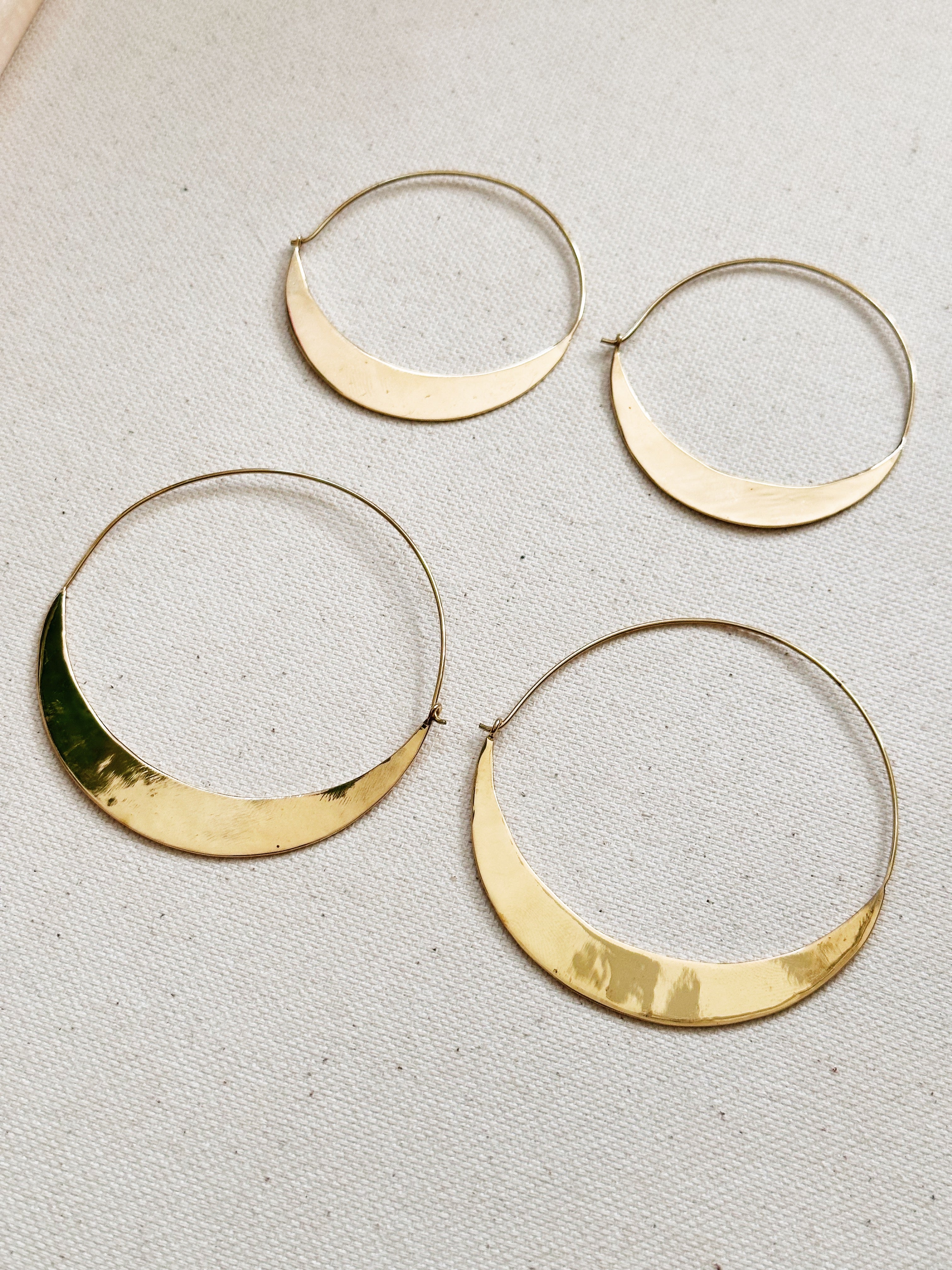 Crescent Hoop Earrings