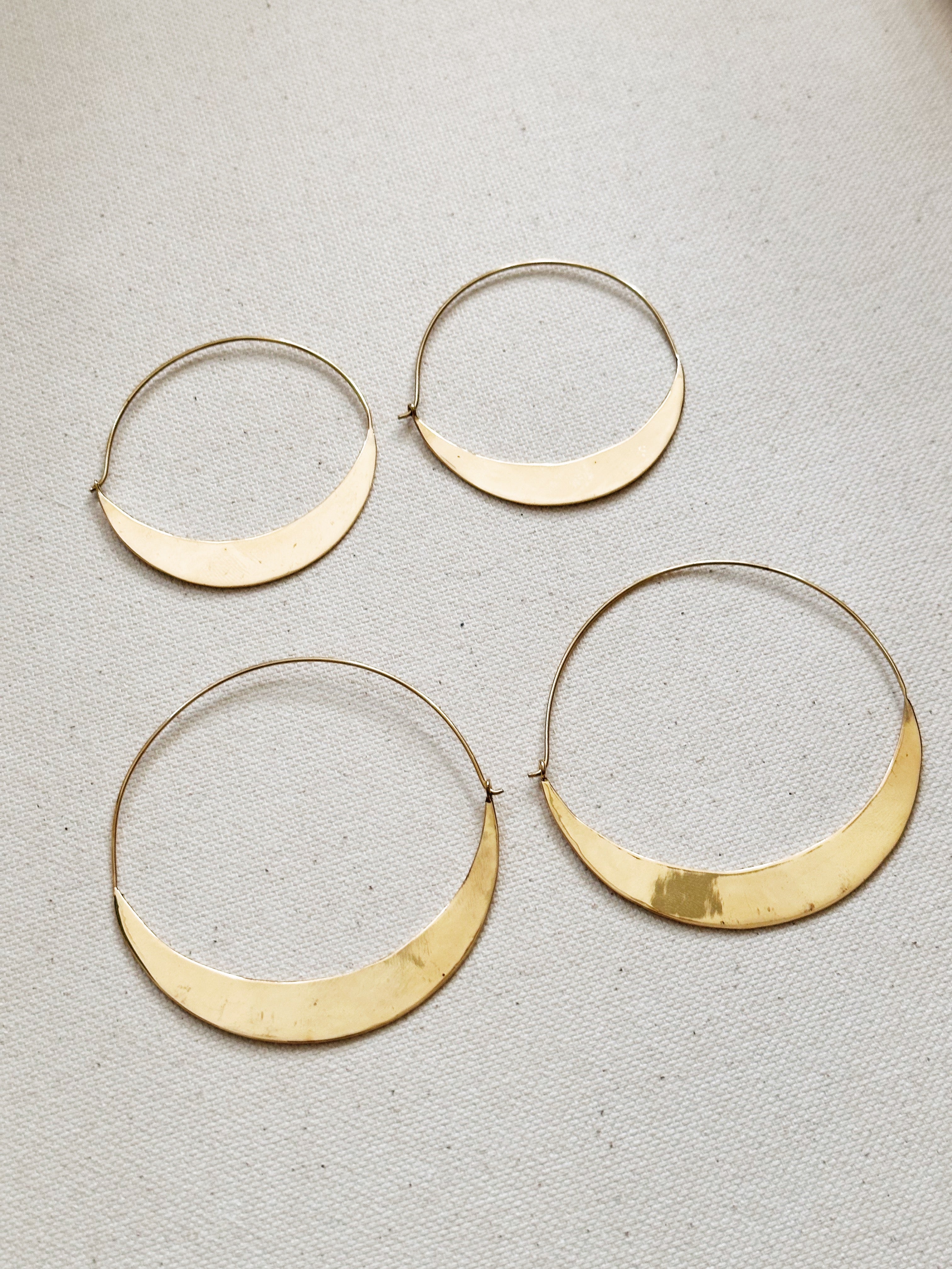 Crescent Hoop Earrings