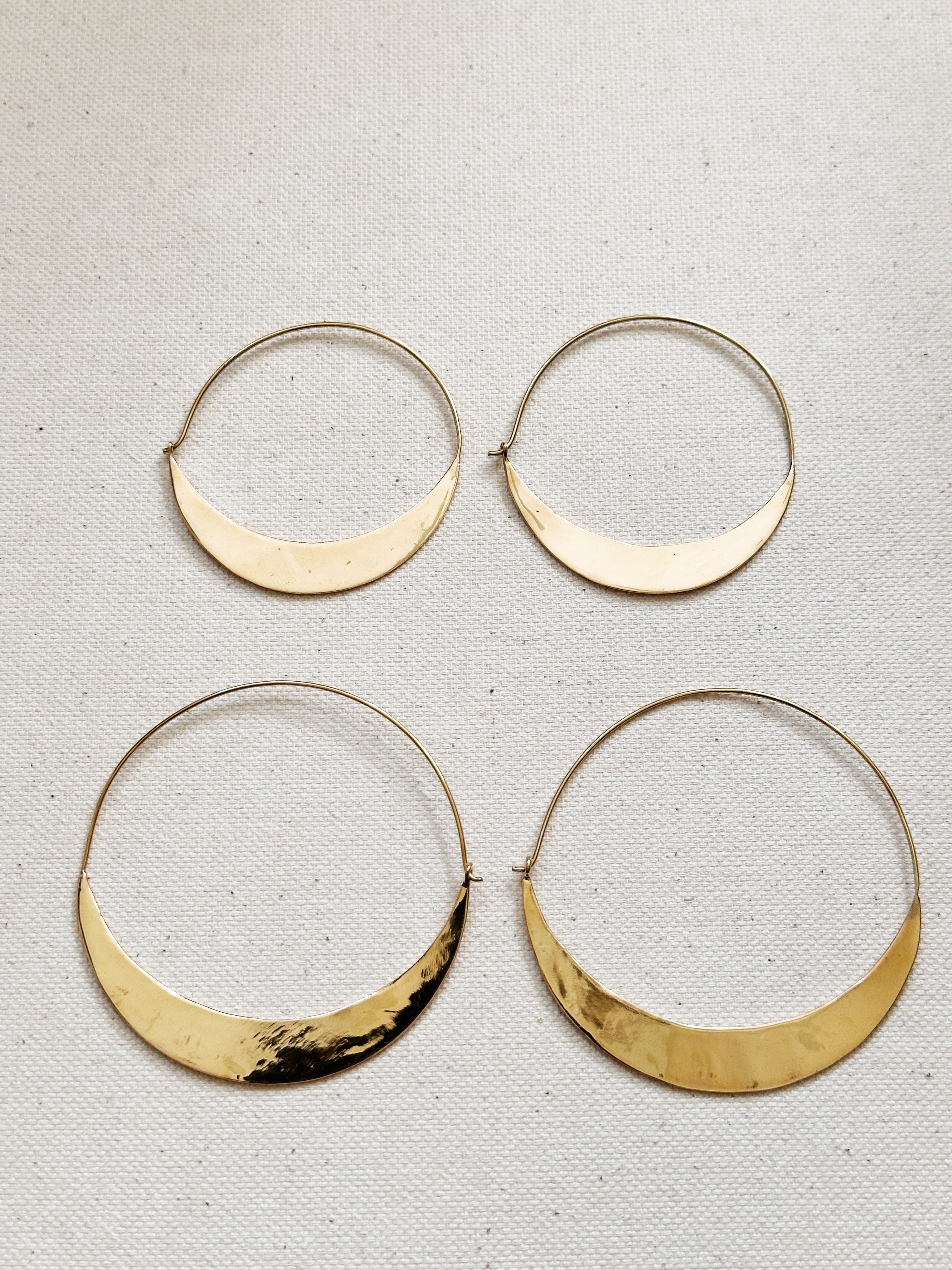 Crescent Hoop Earrings