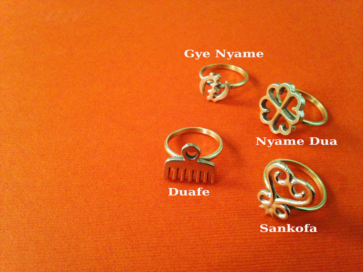 Adinkra African Symbol Rings – Afrohemien.com