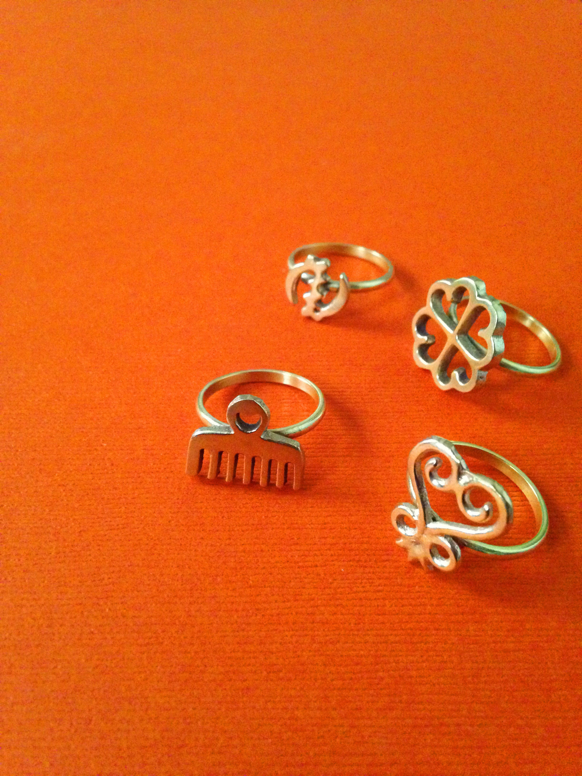 Adinkra African Symbol Rings