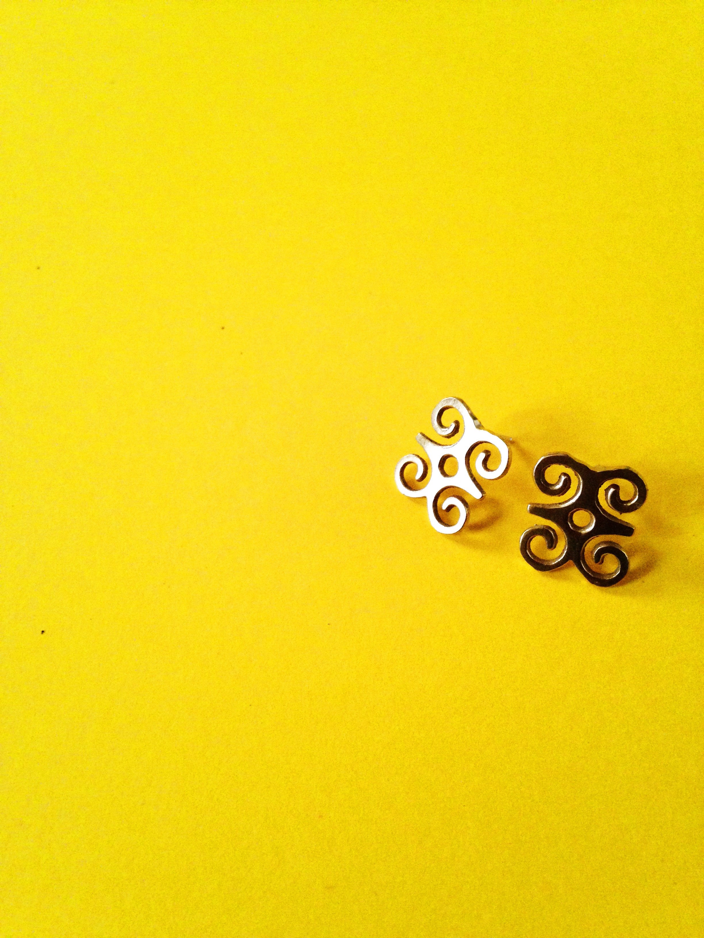 DWENNIMMEN Adinkra Stud Earrings// African Symbol Earrings