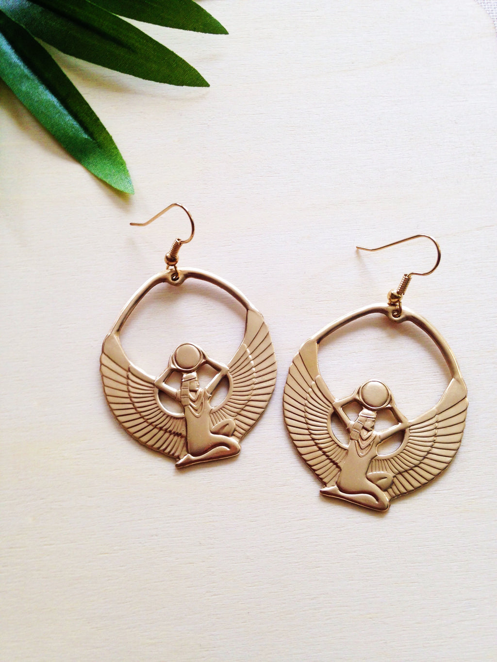 Goddess of Protection Hoop Earrings