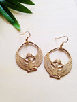 Goddess of Protection Hoop Earrings