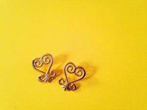 Sankofa Adinkra Stud Earrings// African Symbol Earrings