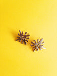 Siamese Crocodile Adinkra African Symbol Studs // Funtunfunefu Denkyemfunefu