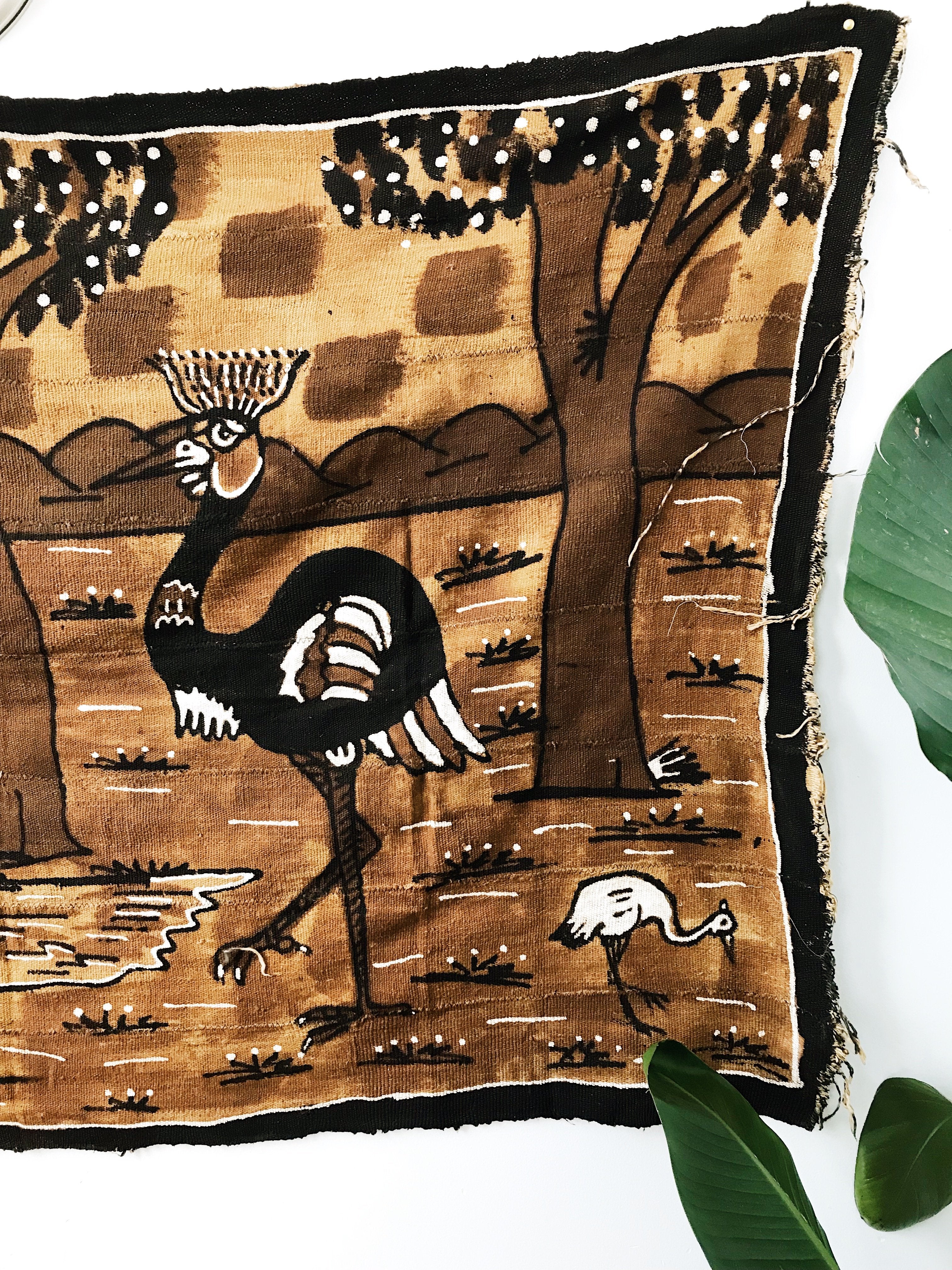 Mudcloth Painting // Ostriches