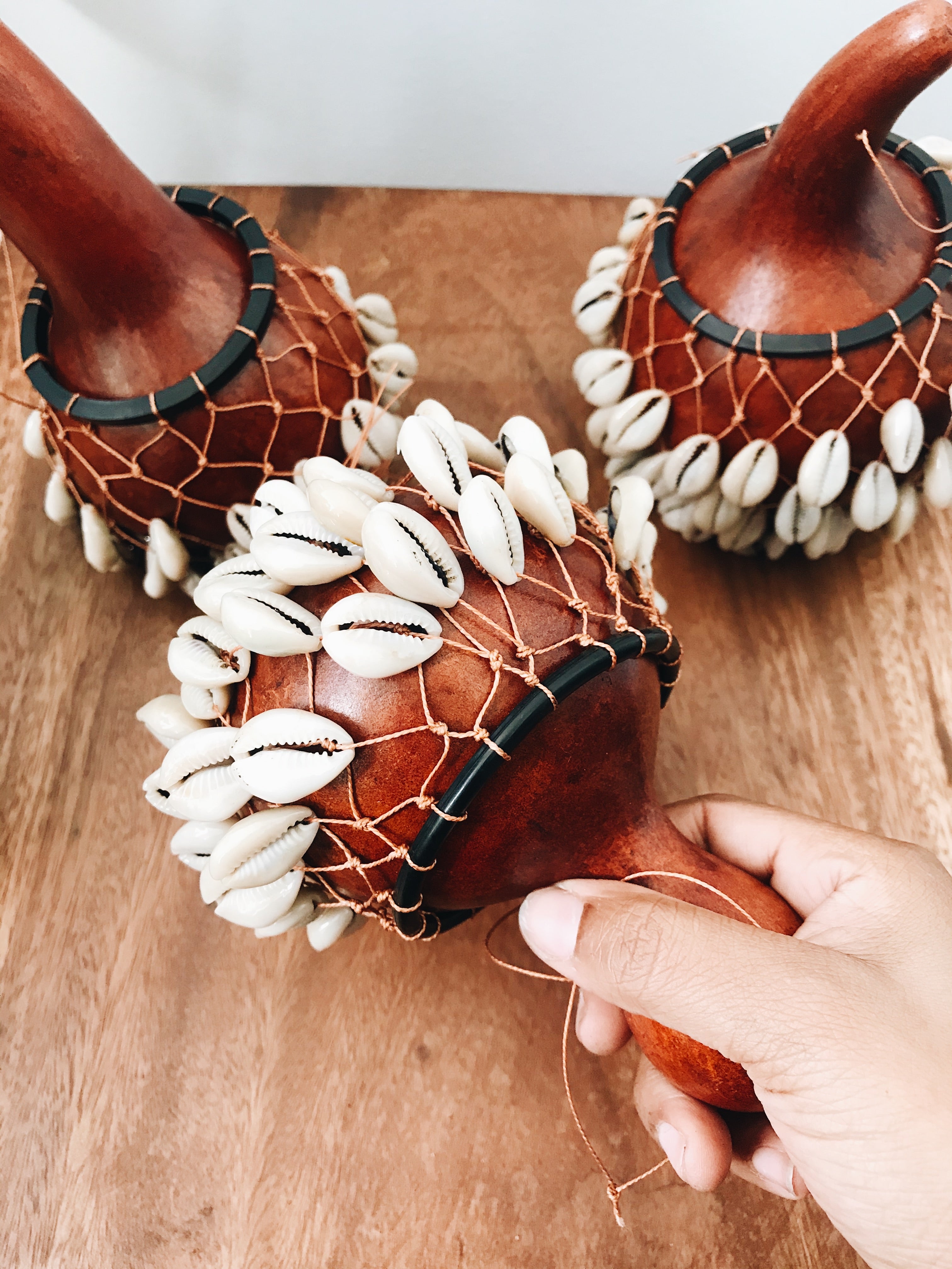 Shekere Cowrie Shell Rattle