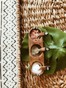 Triple Batik Spice Bowl & Spoons