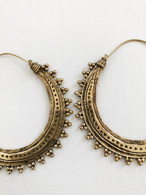 Tulum Hoops// Brass or Silver