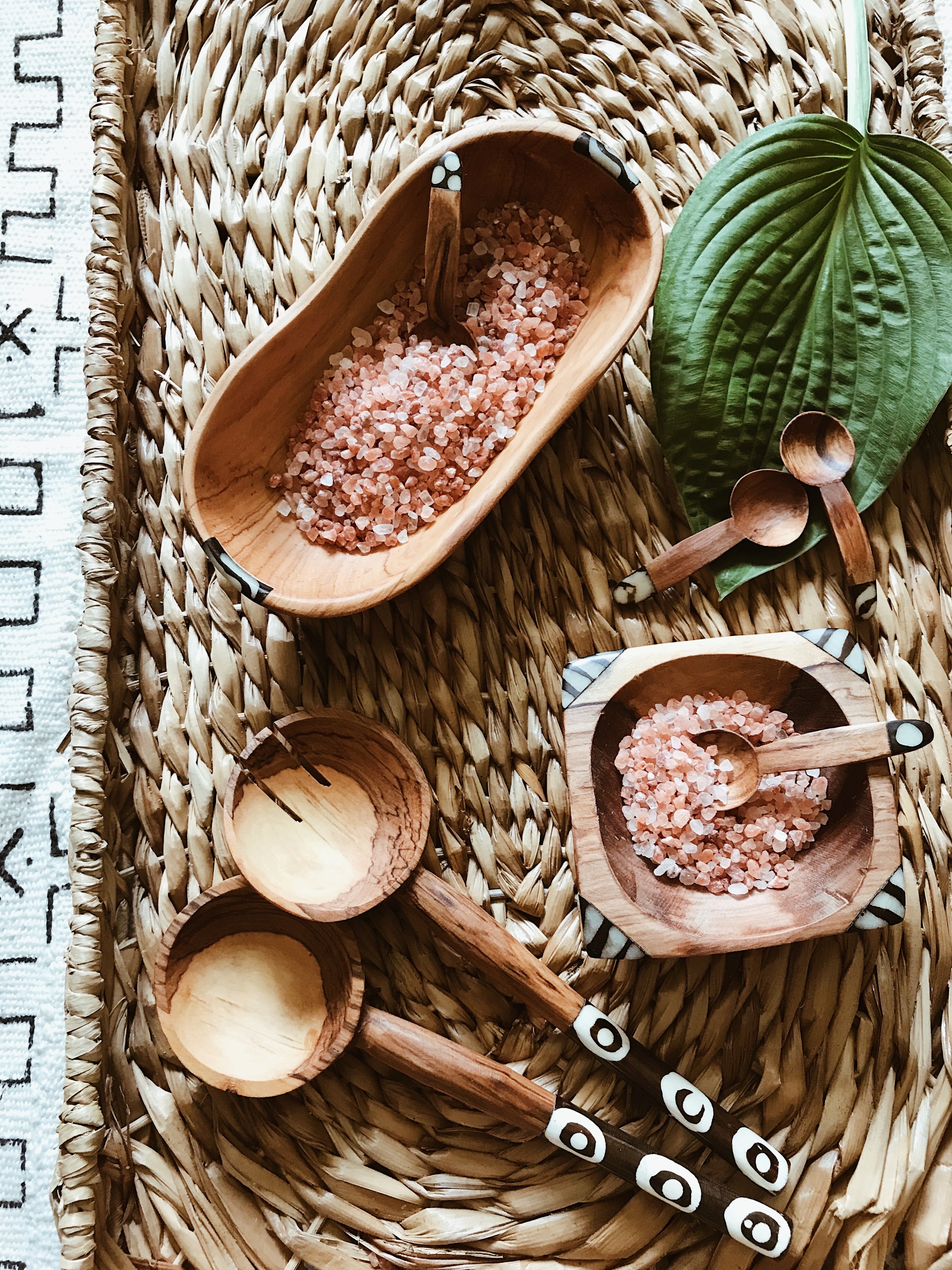 Batik Olive Wood Spice Spoons