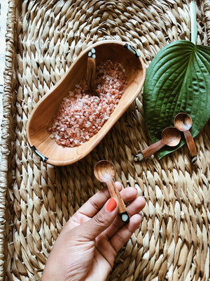 Batik Olive Wood Spice Spoons