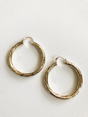 Classic Diamond Cut Hoops