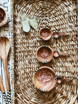 Batik Olive Wood Spice Spoons