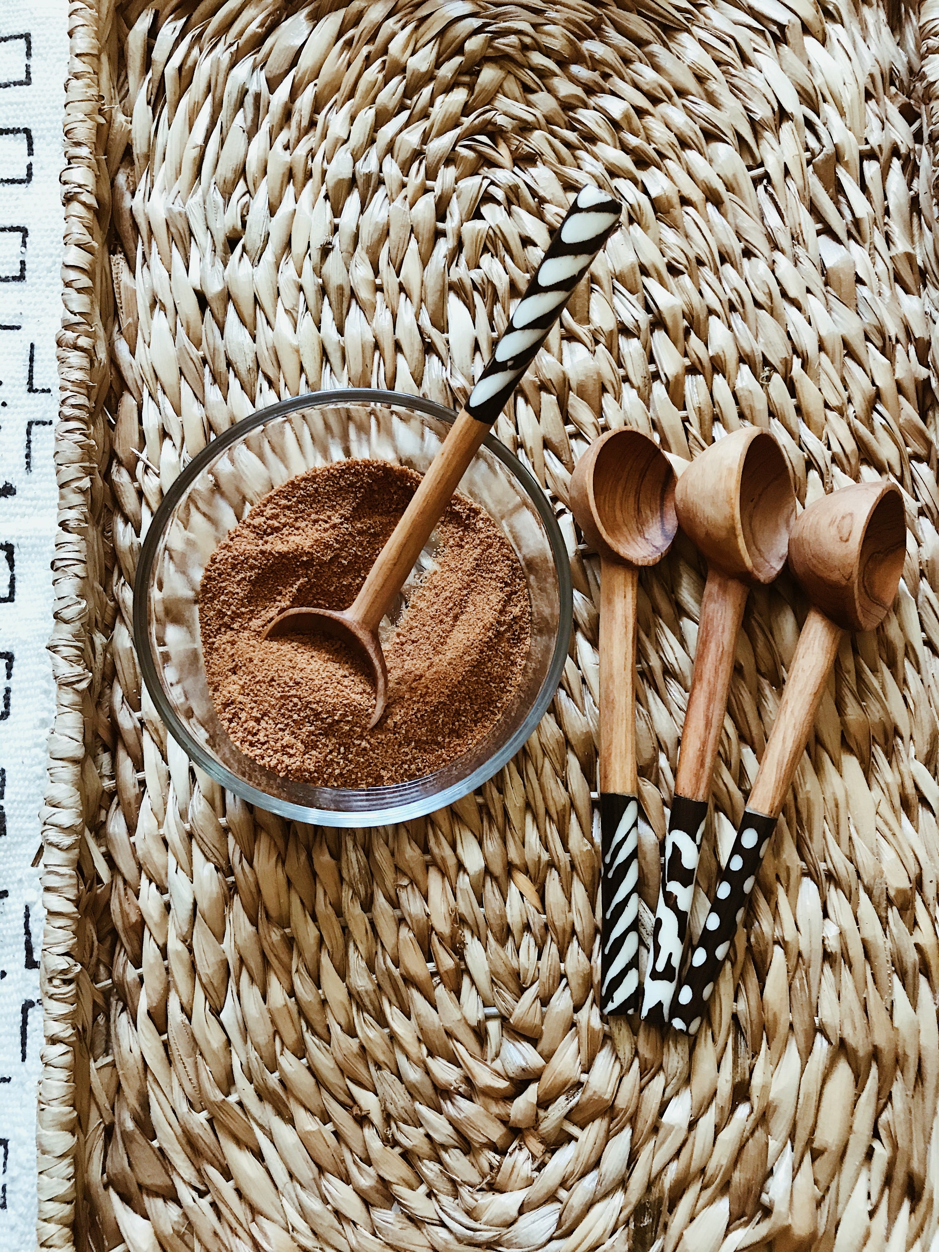 Batik Olive Wood Coffee Scoop