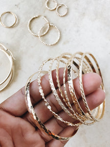 Gold Filled Pattern Bangles