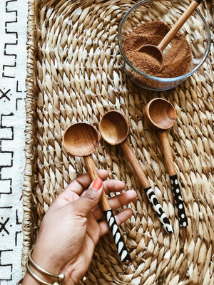 Batik Olive Wood Coffee Scoop