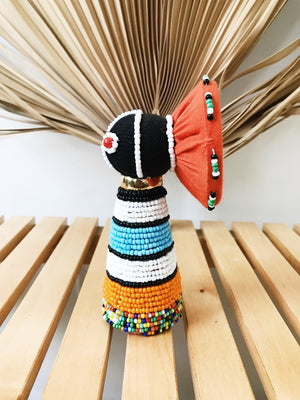 Ndebele Fertility Doll with Isicholo Hat