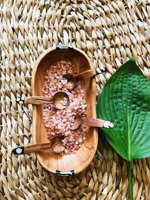 Batik Olive Wood Spice Spoons