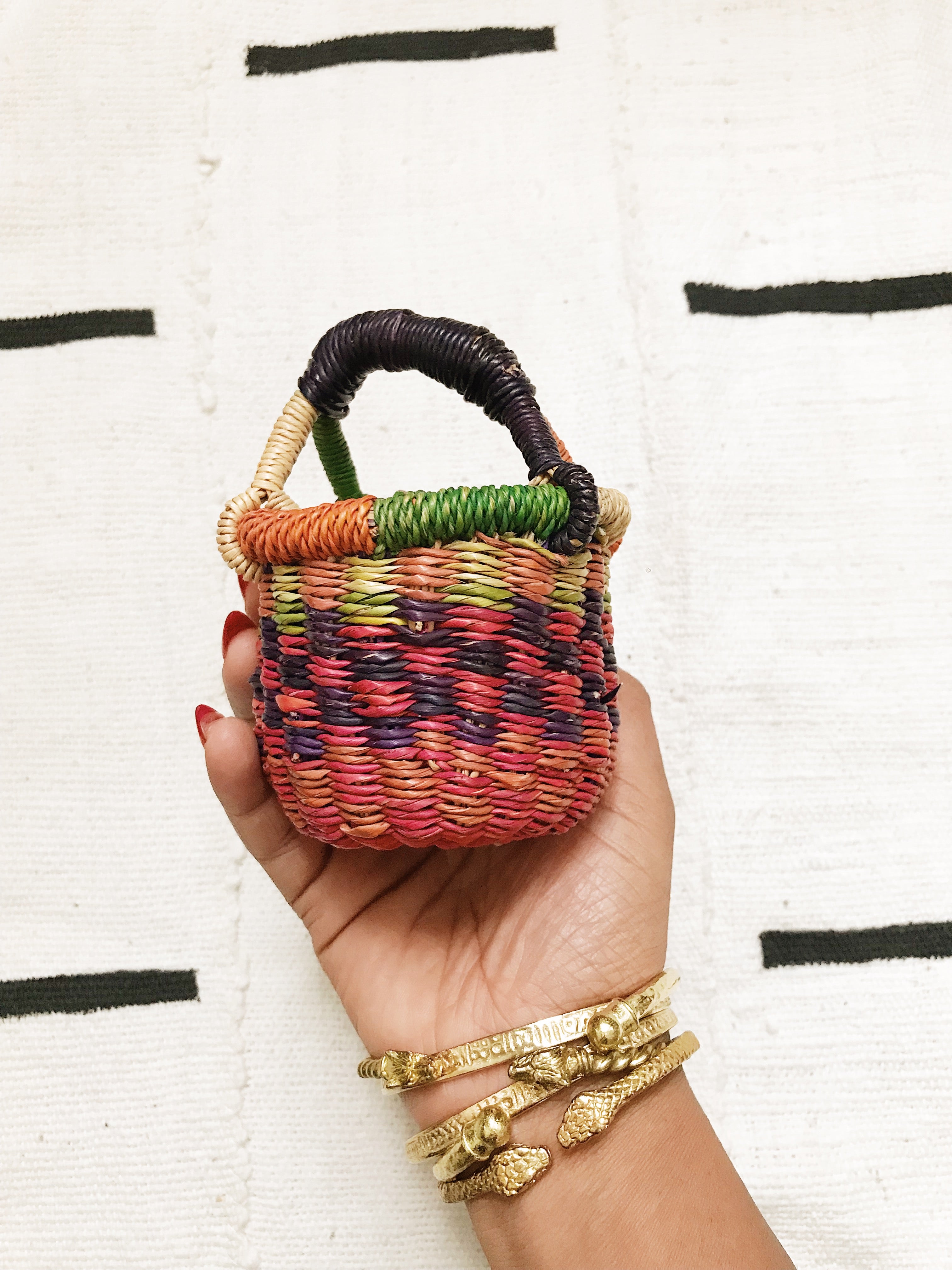 Tiny African Wicker Baskets #1 // Select Style